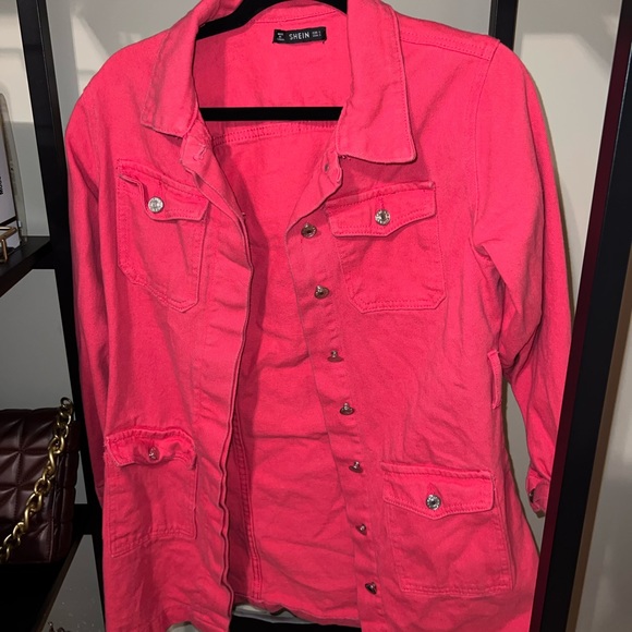 Shein Button Down Distressed Denim Dress - size small - Picture 2 of 6